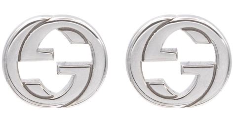 gucci interlocking g sterling silver earrings|More.